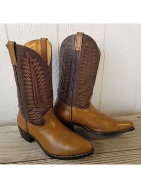 Rare Iron Age Mens Dress Brown Tan Leather Steel Toe Boots 12 EE M7415228 USA